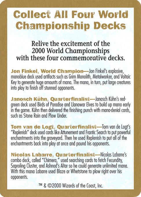 2000 World Championships Ad