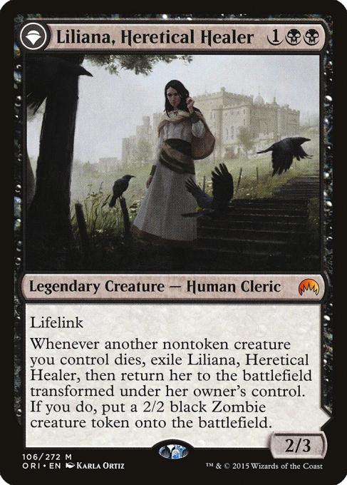 Liliana, Heretical Healer // Liliana, Defiant Necromancer