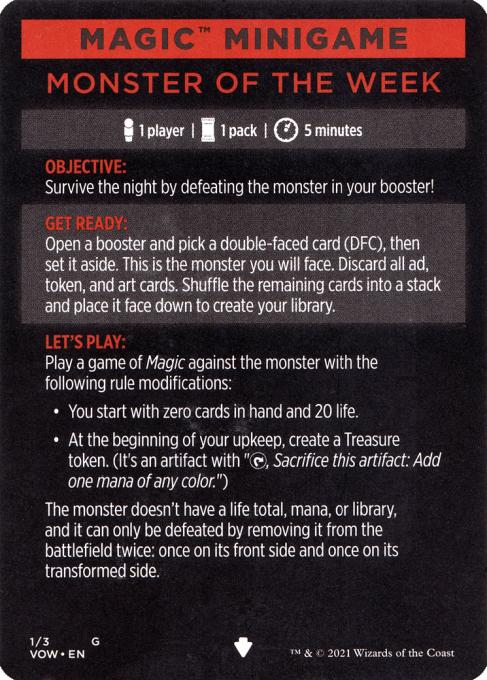 Monster of the Week // Monster of the Week (cont'd)