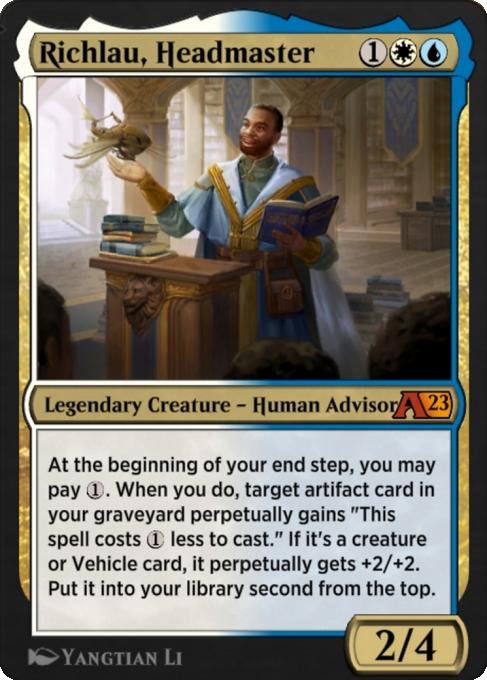 Richlau, Headmaster