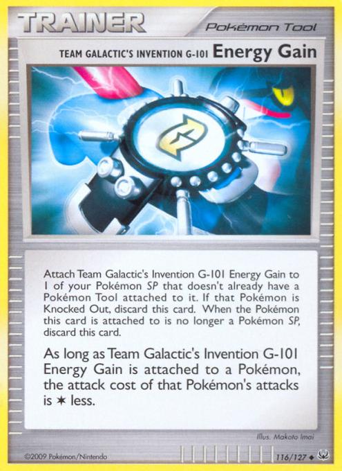 Team Galactic's Invention G-101 Energy Gain